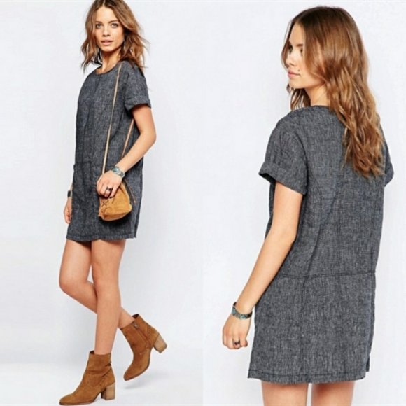 Free People Dresses & Skirts - Free People Endless Shore Linen Shift Dress XS